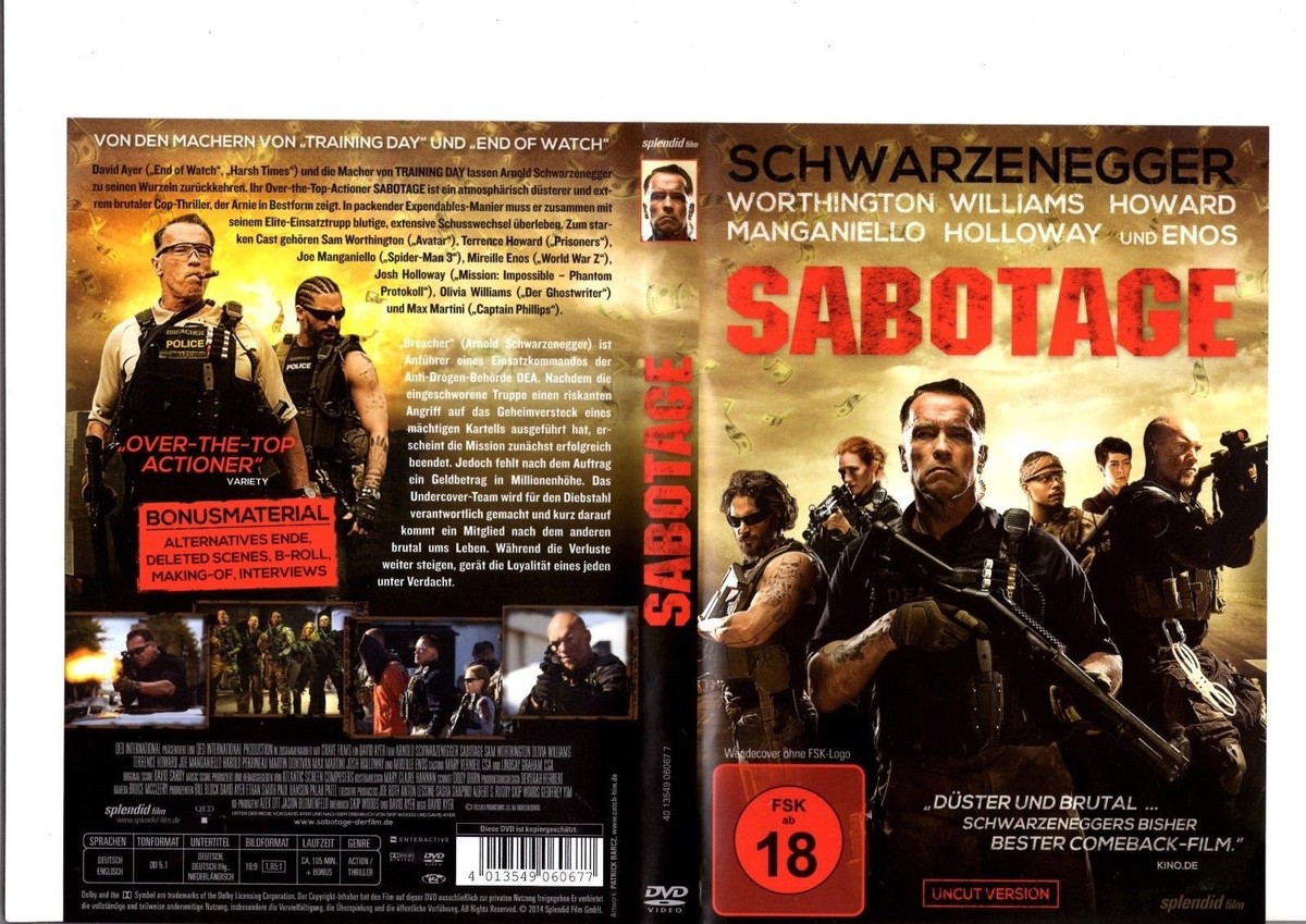 Sabotage - Uncut Version (2014) DVD 78 | eBay