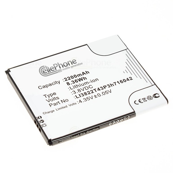 Akku Li-Ion FüR Zte Blade D6 - Ersetzt Li3822T43P3H716042 - 2200Mah 3,8V-image