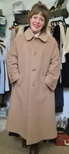 Vintage Julius Coat Uk14 Camel Cashmere Wool Long Overcoat Made In England Large