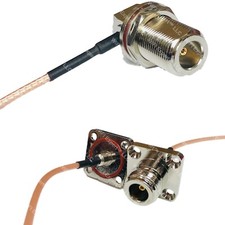 RG316 N Female Bulkhead Angle to N Female Flange O-Ring RF Cable Rapid-SHIP LOT