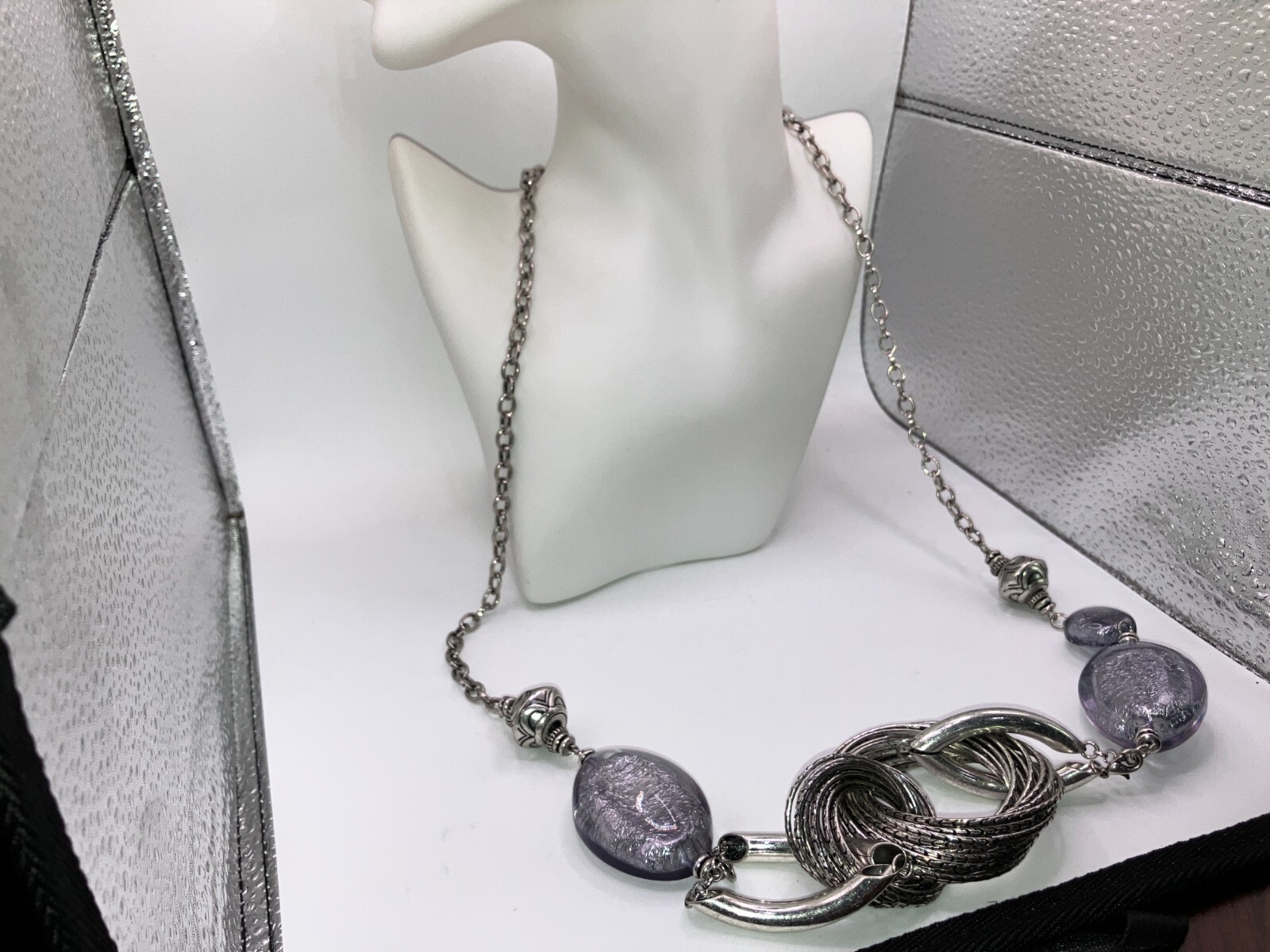 PREMIER DESIGNS Silver-Tone Statement Chunky Vint… - image 5