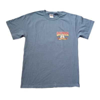 Oatman Bike Week Mens Shirt Medium Blue Logo US 66 Arizona Short Sleeve 2011