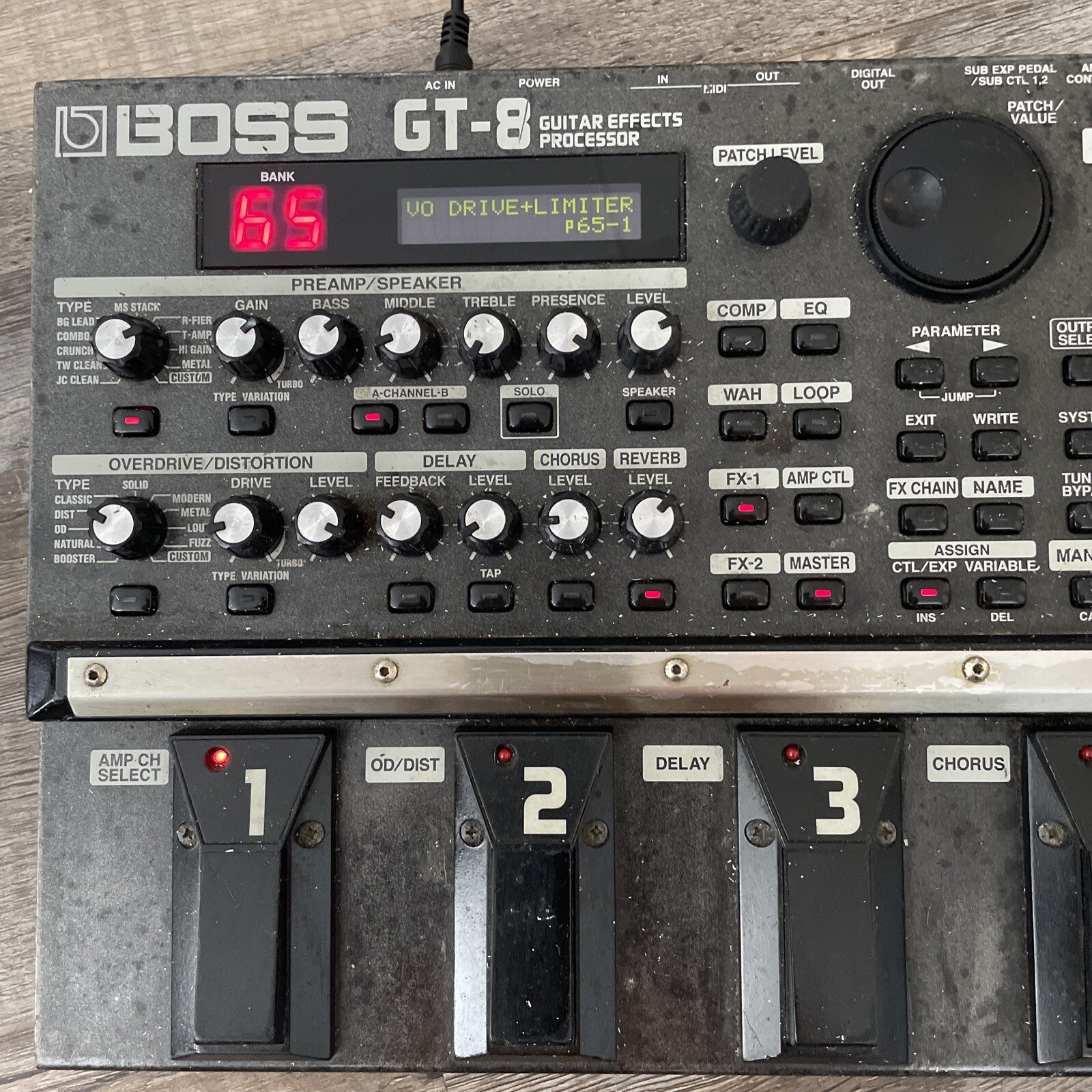 Boss GT8 Guitar Effects Processor Multi Guitar Effect Pedal USED “NO