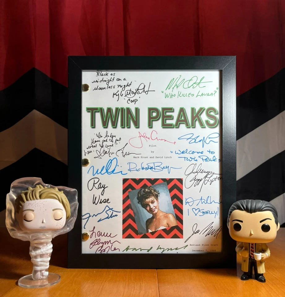 Guión piloto Twin Peaks firmado por elenco - reimpresiones de autógrafos - Dale Cooper Foto 3 de 4