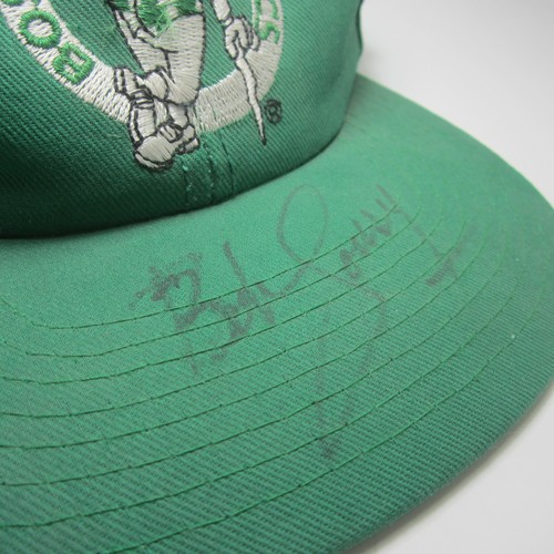 *VINTAGE* Boston Celtics Hat w/ Bob Cousy Autograph! NBA Basketball Game Ticket - Picture 2 of 8