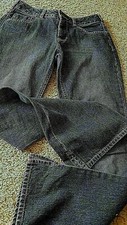 Women's Silver Brand Jeans Dark Faded V Cuffed Blue Jeans Size 28 X 32