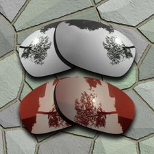 Silver&Bronze Brown Lenses Replacement For-Oakley Pit Bull Polarized