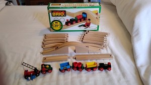 Vintage Brio 33125 Wooden Train Set. Original box and all original pieces. 