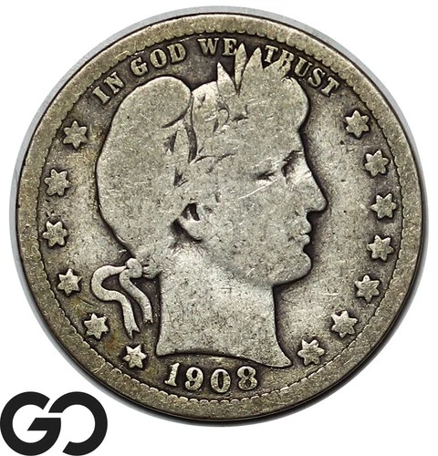 1908-S Barber Quarter