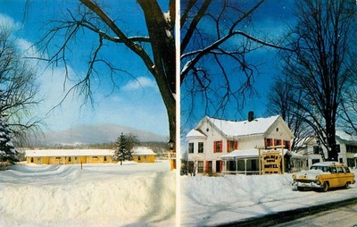 Vintage Palmer House Ski Lodge & Motel Manchester Vermont Postcard