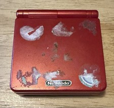Nintendo Game Boy Advance SP AGS-001 Handheld System Red - No Charger - Works