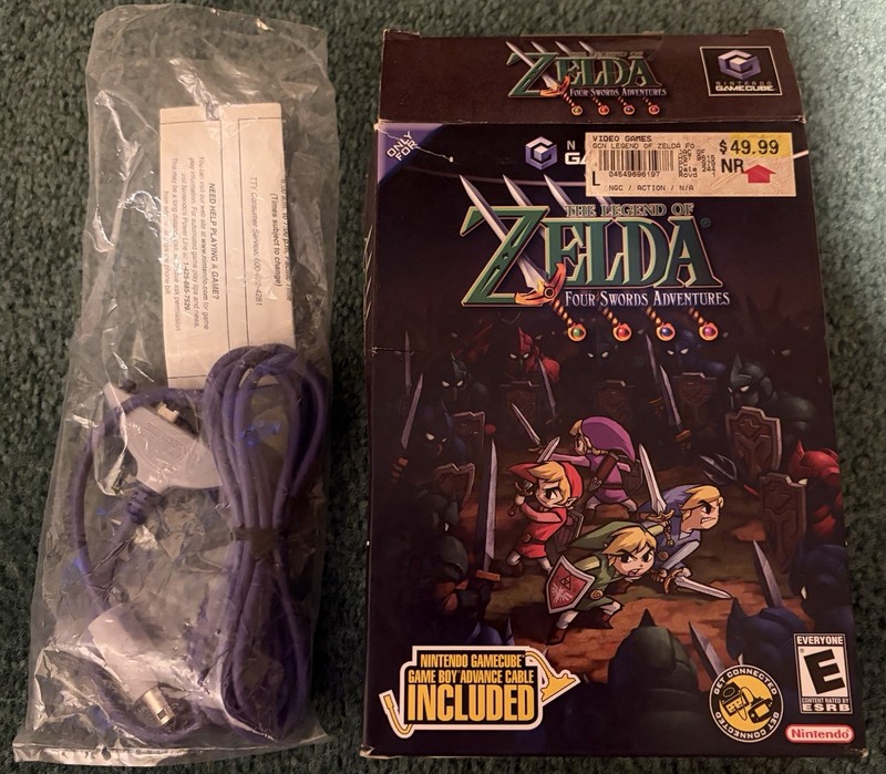 The Legend of Zelda: Four Swords Adventures Box and Cable Only Game NOT Included