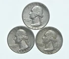 TOUGH 1942 1939 1944 Washington Quarter 90% Silver Lot *729