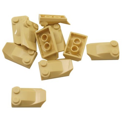 10 NEUE LEGO Slope, Curved 3 x 2 x 2/3 with Two Studs, Wing End Beige