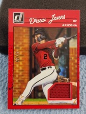 2023 DONRUSS RETRO 1990 MATERIALS DRUW JONES RED PATCH 62/99 DIAMONDBACKS