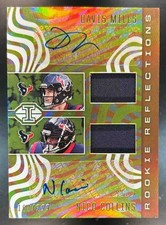 2021 Panini Illusions Davis Mills Nico Collins Dual Patch Auto /299 Texans