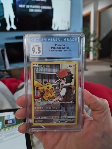 Pokemon Pikachu 241/236 Alt Art Secret Rare Cosmic Eclipse Sun & Moon CGC 9.5