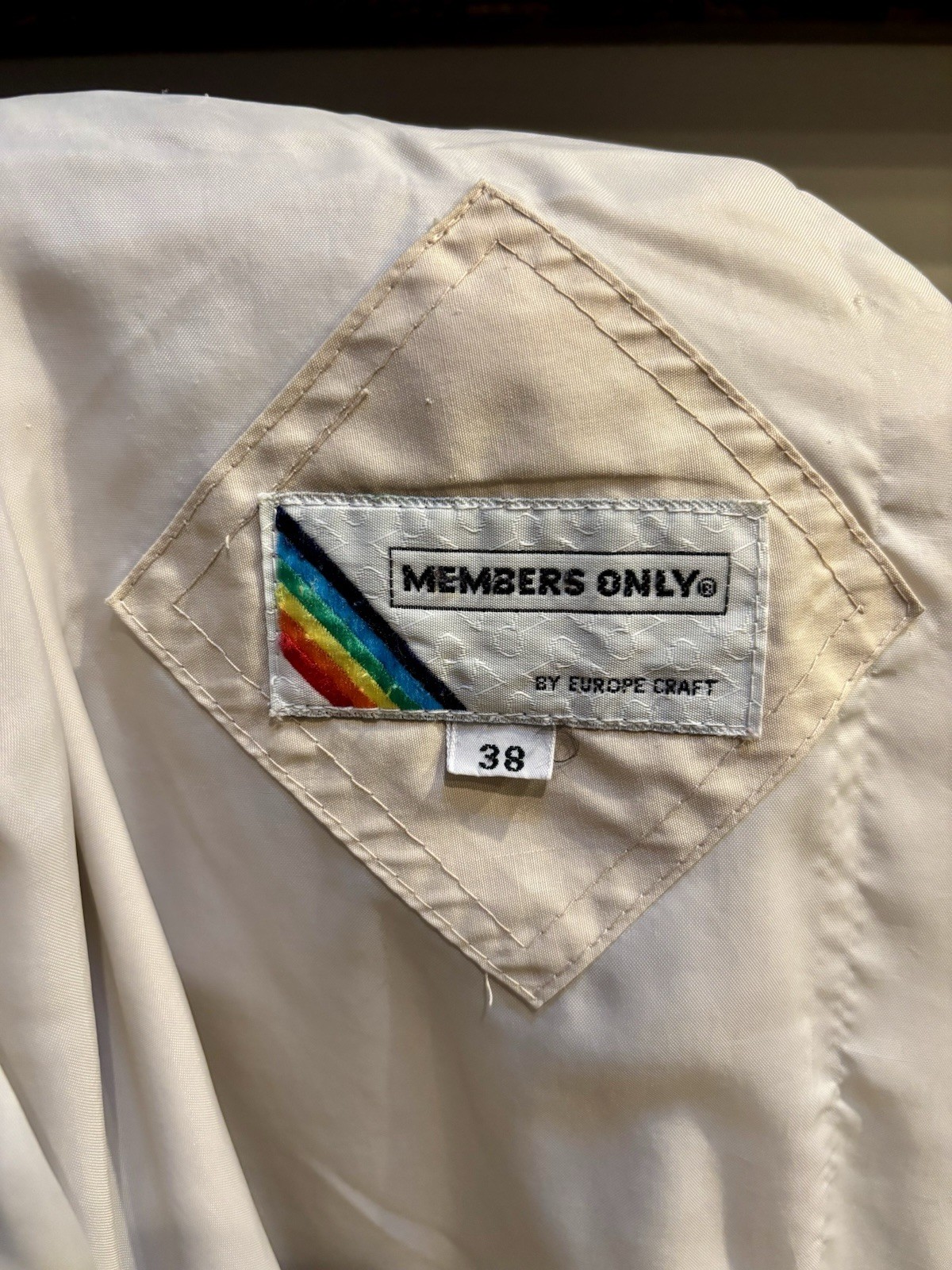 Members Only Vintage Beige Basic Jacket Men's Siz… - image 2