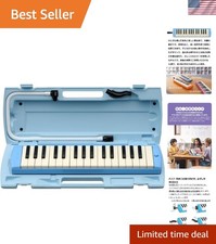 Blue Yamaha P-32E Pianica with Matching Hard Case - Perfect for Young Players