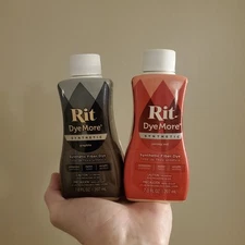 RIT Synthetic Fiber Color Dye Fabric Cloth shoes most plastics Graphite Red Lot