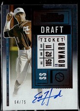 2020 Panini Contenders Ed Howard Draft Pick Draft Ticket Red #/75 Autograph
