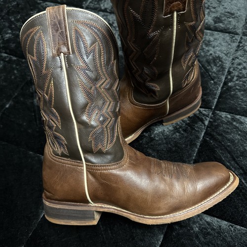 Vintage Nocona Brown chocolate Leather Cowboy Western Boots-Men's 10.5 EE - Image 1