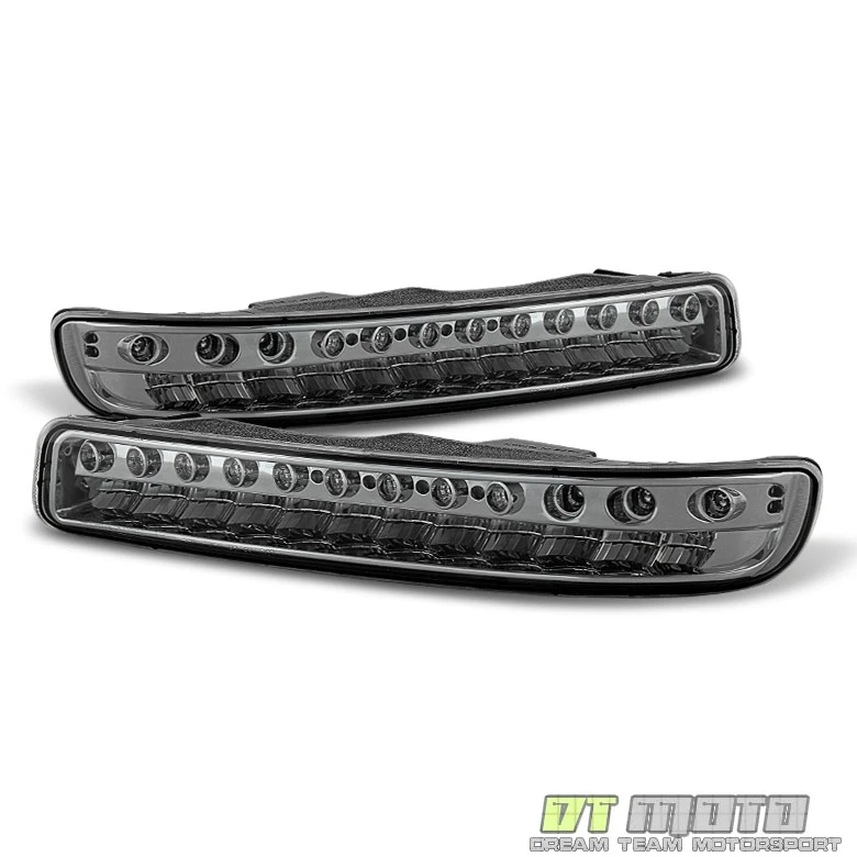 Faros proyectores Sierra Yukon Halo 2000-2006 ahumados + lámparas LED de señal de parachoques Foto 3 de 4