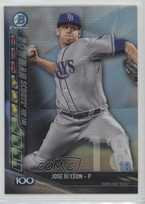 2017 Bowman Chrome Bowman Scouts Top 100 Jose De Leon #BTP-18 Rookie RC 5s8