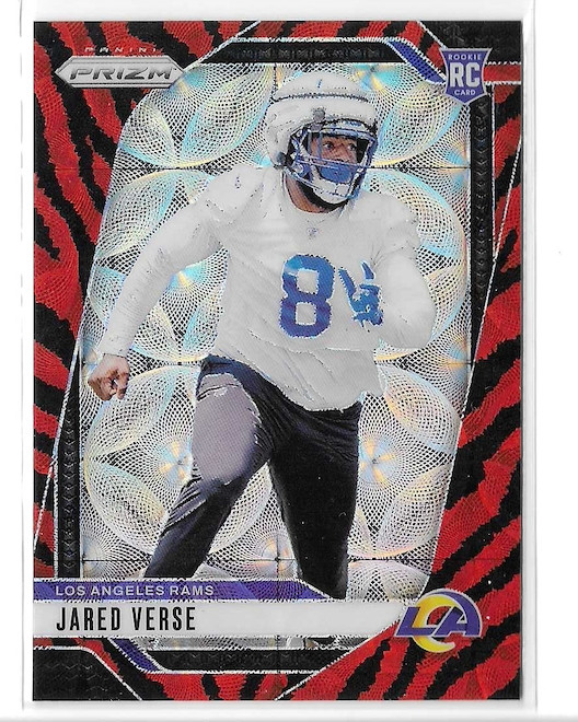 2024 Panini Prizm Jared Verse Tiger Stripe SSP Rookie Rams #341