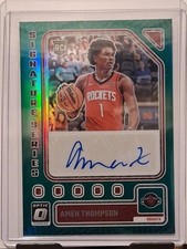 2023-24 Panini Donruss Optic Signature Series Amen Thompson Green Prizm (AU, RC)