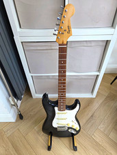 Fender Squier Bullet Strat Electric Guitar Black Solid Ash Rosewood RH 21F 2008