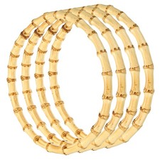 8 Inch Bamboo Purse Handles,, 4 Pcs Round Replacement Handmade Rings, Wood