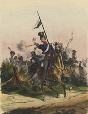 PREUSSEN - Uniformwerk Eckert & Monten - Ulanenregiment - Lithographie um 1840