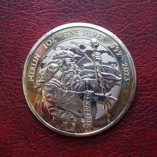 UK 2023 1oz .999 fine silver myths & legends - Merlin 2 pound coin