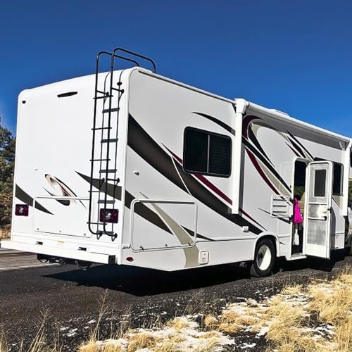 OUTPRIZE 2 Pack Horizontal Sliding RV Window with Net Screen and Trim Ring