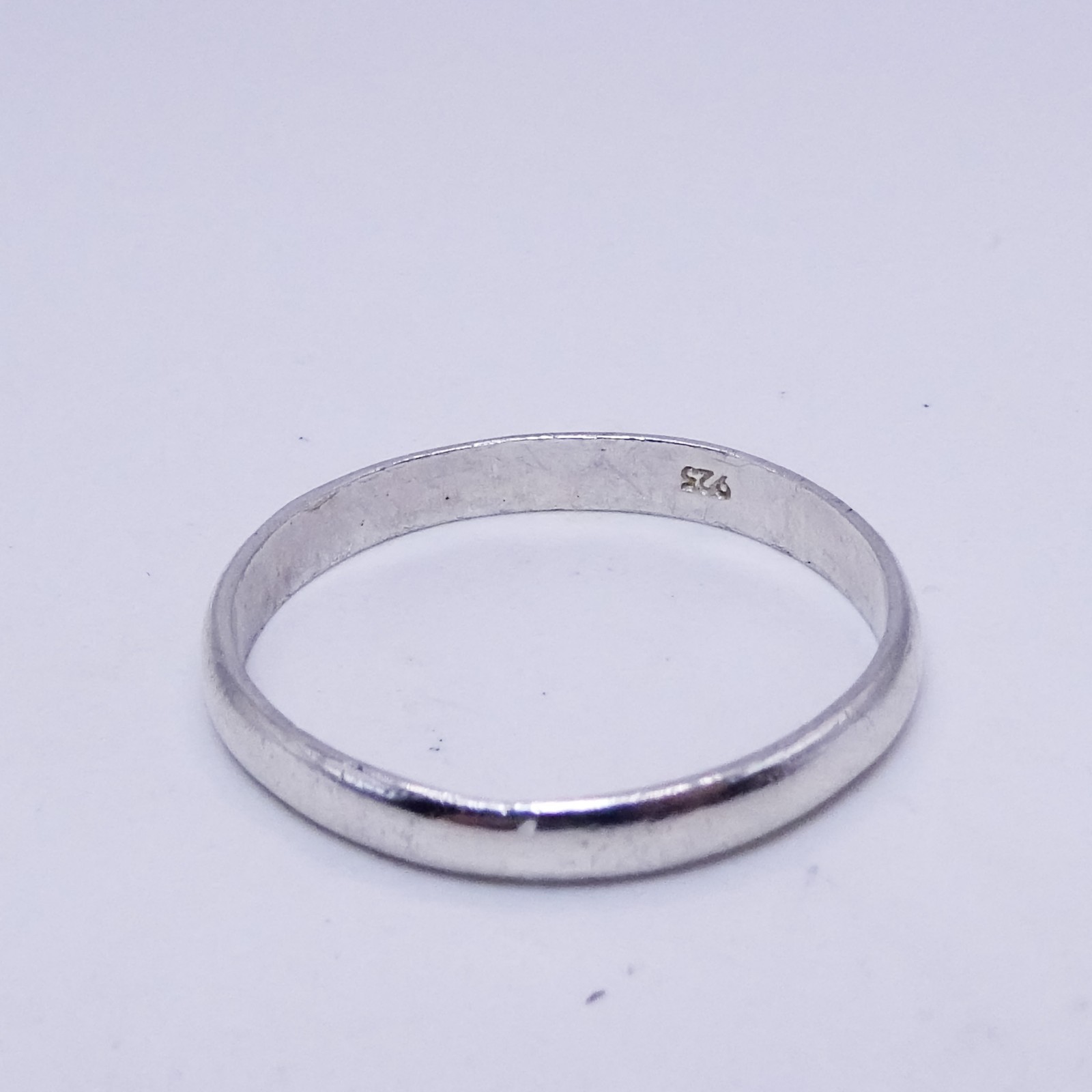 Sterling Silver 925 Solid Sleek Wedding Band Mens… - image 7