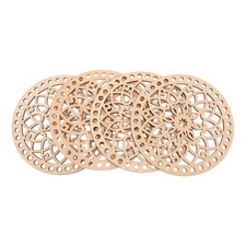 4 Pcs Hand-woven Basket Bottom Bottoms for Crochet Base Blank Wood Circle