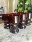 Anchor Hocking Georgian Ruby Red Glass 8oz Tumbler Set Of 6 Glasses VINTAGE