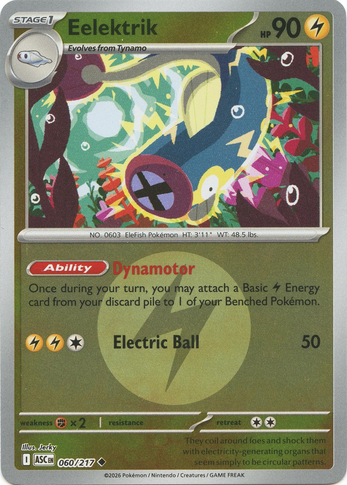 NM Reverse Holofoil - Eelektrik (Energy Symbol Pattern) ASC - 060/217
