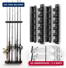 Wall Mount Fishing Rod Holders,Vertical Fishing Pole Storage Rack for Garage 2 P