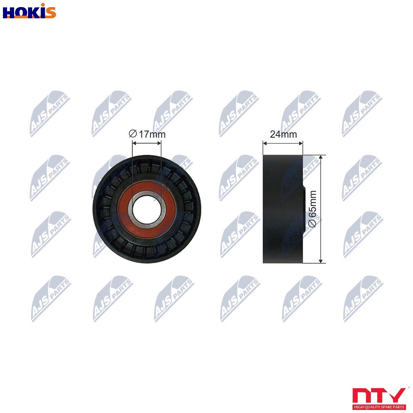 2x ✅Fits NTY RNK-AU-057 V-RIBBED BELT PULLEY IDLER ⭐UK Seller⭐ - Image 11