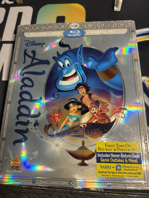 #ad Aladdin Blu ray DVD 2015 2 Disc Set Diamond Edition $4.99