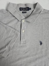 U.S. Polo Assn. Men's XL Performance Pique Light Gray Short Sleeve Polo