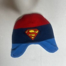 Kids Size Large DC Comics Superman Beanie Hat Size Blue  Red