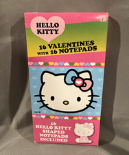 NUEVO EN CAJA Ultra RARO HELLO KITTY 16 Tarjetas de San Valentín + 16 Cuadernos en Forma de Gatito