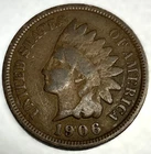 1906 Indian Head Cent Penny Good Condition 1c One Cent US Coin- 3615