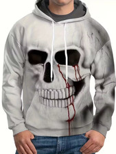 3D Skull Bloody 3D All Over Print Hoodie