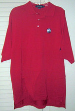 Polo Golf Pebble Beach Golf Links Golf Shirt Red With Dual Embroidery Size XL
