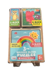 Chuckle & Roar - Wooden Block Puzzles Fun Educational Wooden Puzzle Damaged Box