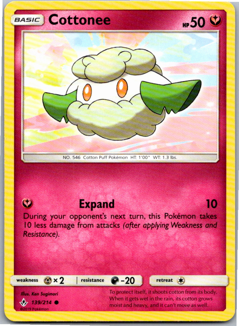 Cottonee Common SM - Unbroken Bonds 139/214 NM
